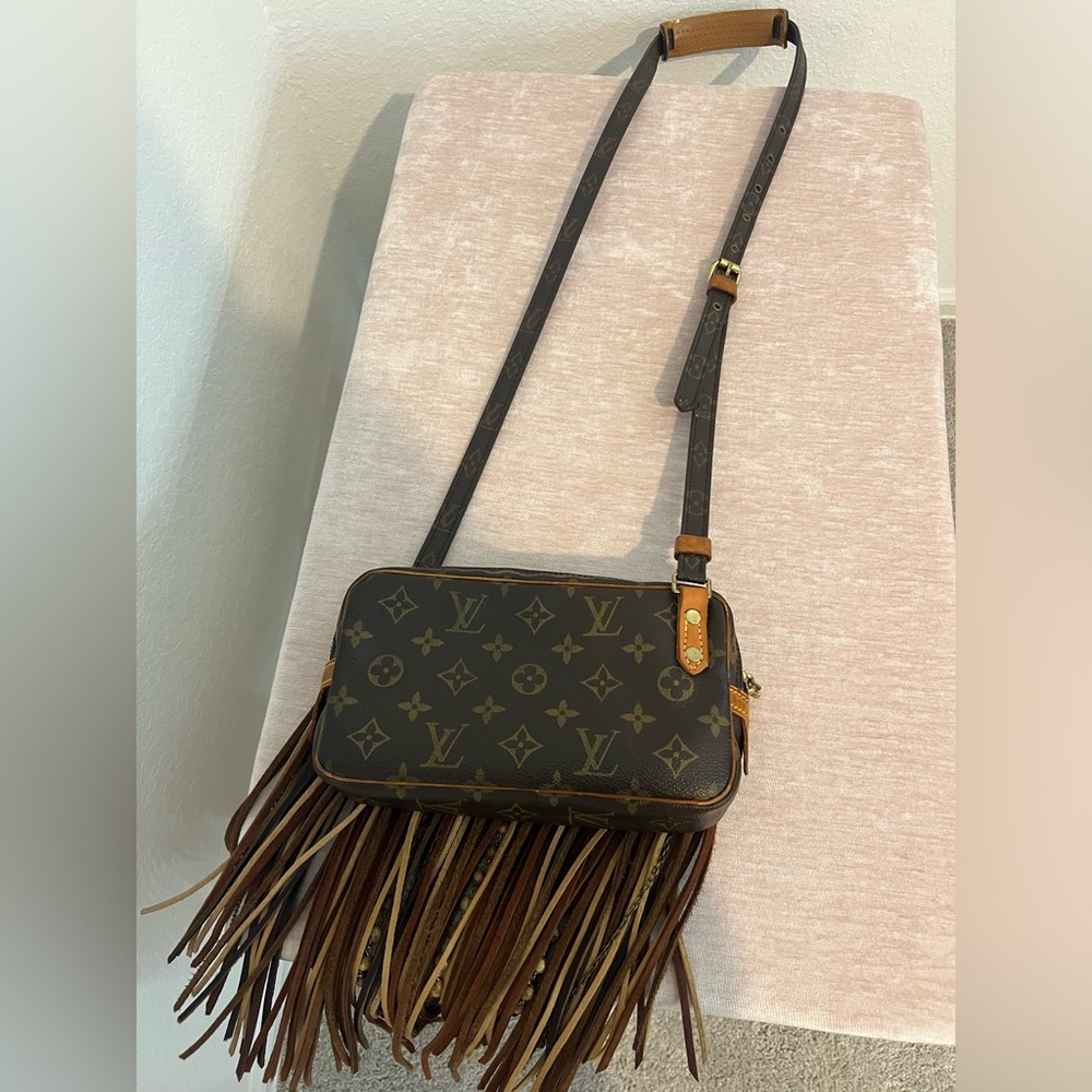 Vintage Boho Bag LV Fringe Crossbody “The Amalfi” - Picture 5 of 8